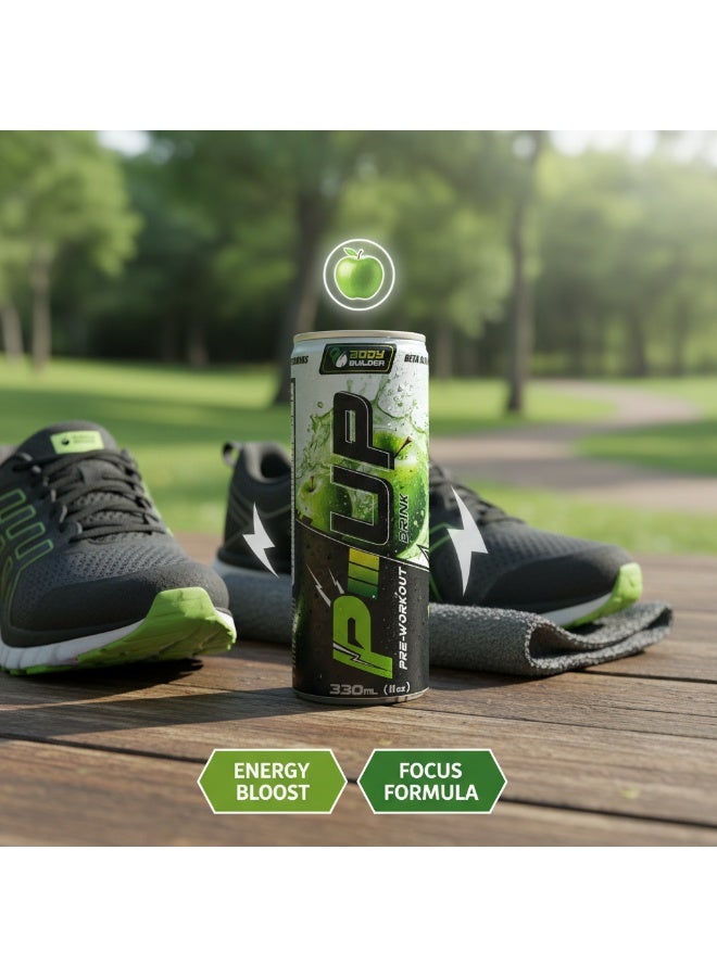 بودي بيلدر مكمل غذائي قبل التمرين من بي-أب، بنكهة التفاح، 330 مل، تركيبة خالية من السكر - Image 5